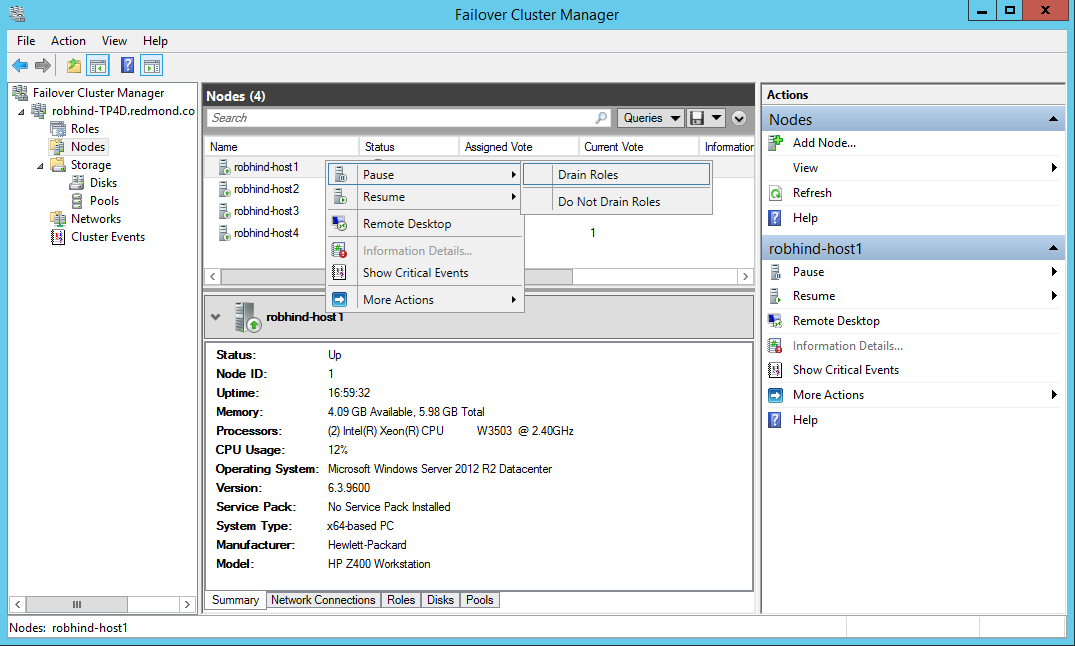 Microsoft Failover Cluster Manager